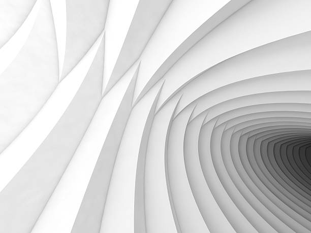 istock 3d white tunnel of intersected helixes 613549136