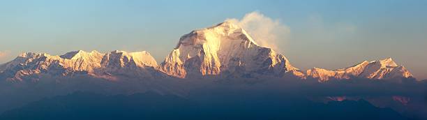 istock Morning panoramic view of Mount Dhaulagiri from Poon Hill 613552802