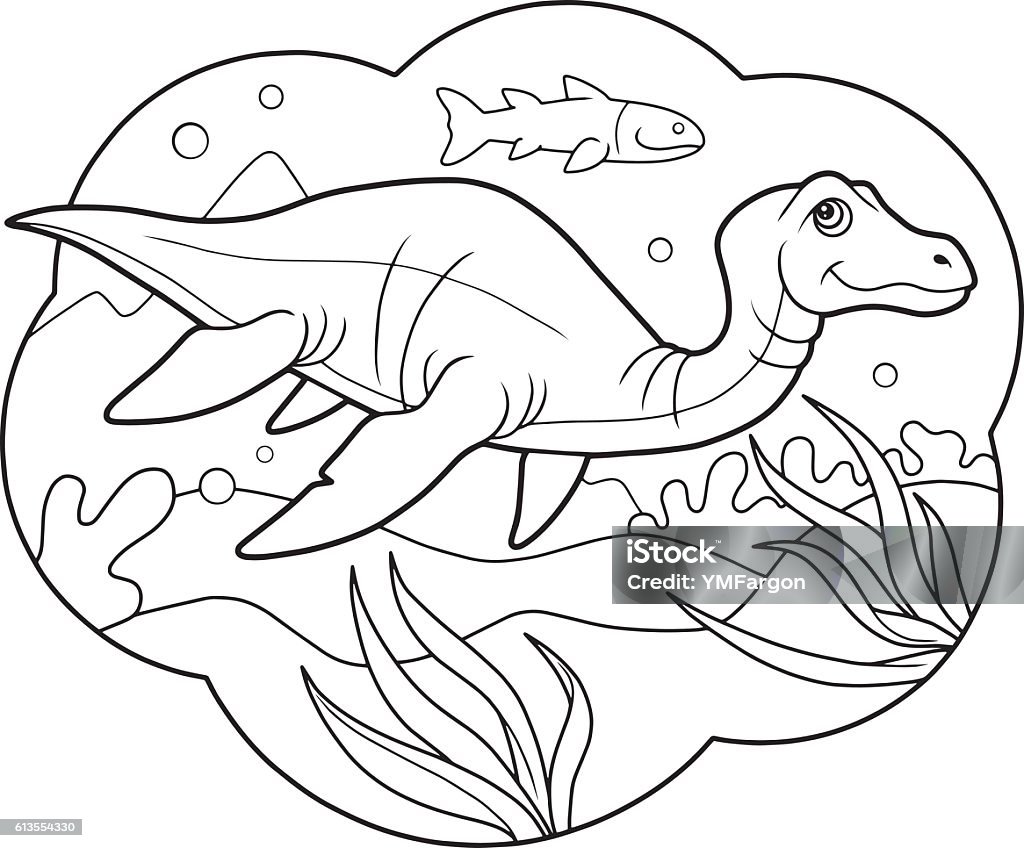 plesiosaur Loch Ness Monster stock vector