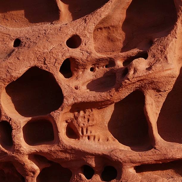 istock Full Frame Background Red Rock Crevices Erosion Sandstone 613554518