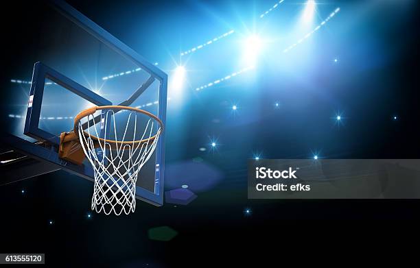 Basketball Arena 3d Stock Photo - Download Image Now - Basketball - Sport, Basketball - Ball, Sports Court