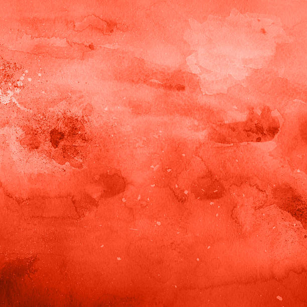 istock Orange grunge watercolor background 613555250