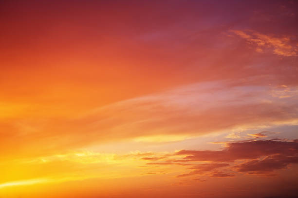 istock Fiery orange colorful sunset sky. Beautiful sky. 613555312