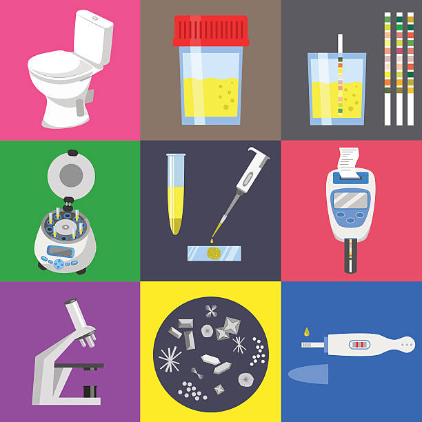 尿検査 - microscope slide点のイラスト素材／クリップアート素材／マンガ素材／アイコン素材