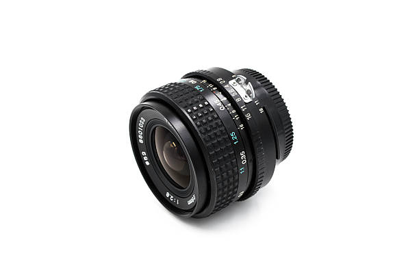 istock Vintage Manual Camera Lens isolated on White Background 613558026