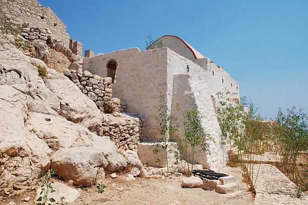 istock Castle chapel, Halki island 613562418