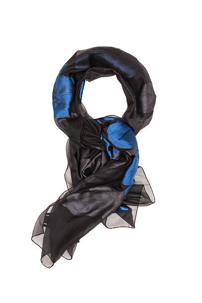 istock black silk scarf on a white background 613563916