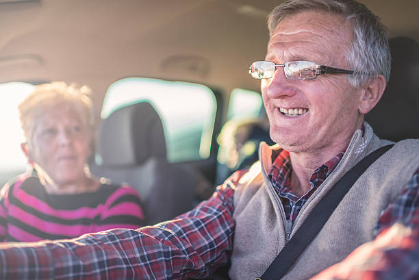 istock Senior couple enjoying a drive 613650460