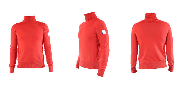 istock men's red turtleneck on white background 613652528