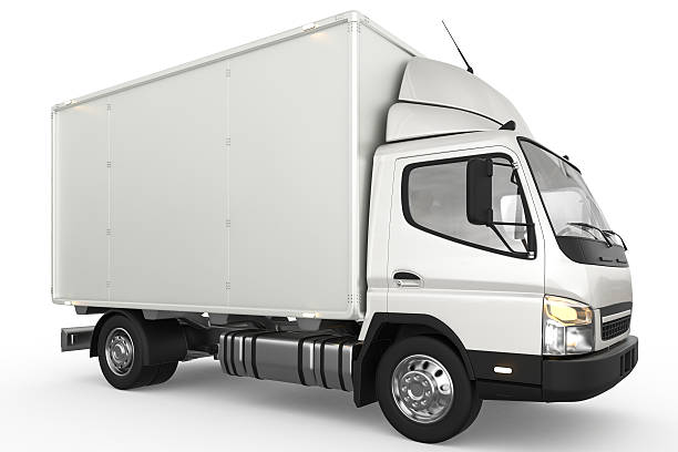 istock Isolated truck on white background 613652922