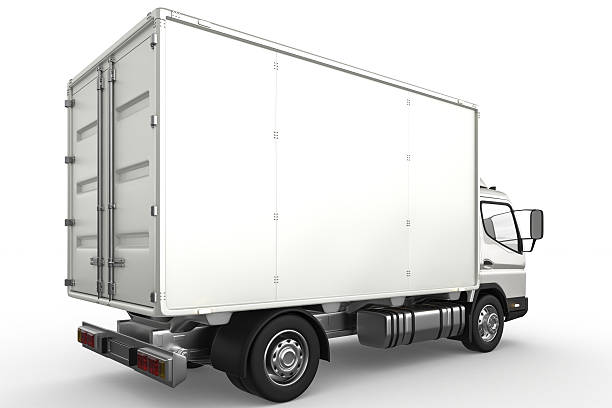 istock Isolated truck on white background 613653058