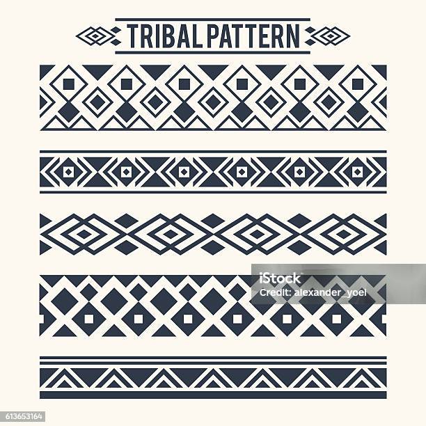 Ethnische Stammesmuster Stock Vektor Art und mehr Bilder von Muster - Muster, Afrikanische Kultur, Mexikanische Kultur