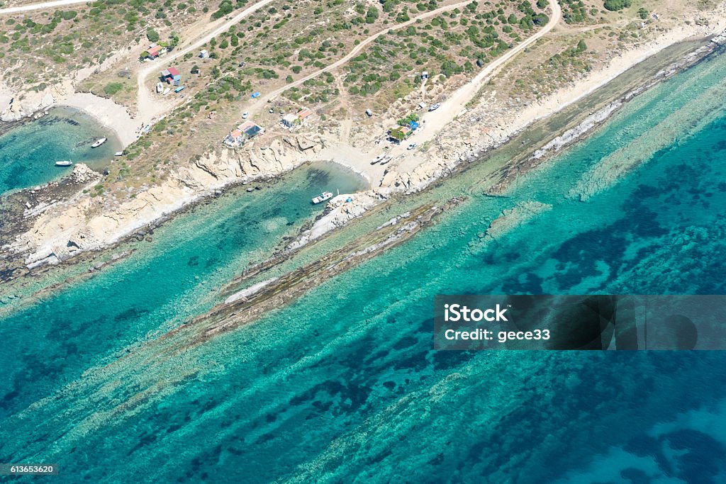 coast formations Aegean Sea Stock Photo