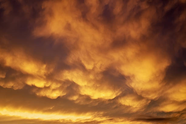 istock Beautiful stormy sunset sky. Cloudy abstract background. Sunset 613656198
