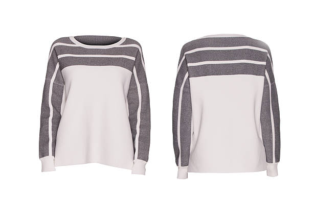 istock gray female sweater on a white background 613657674