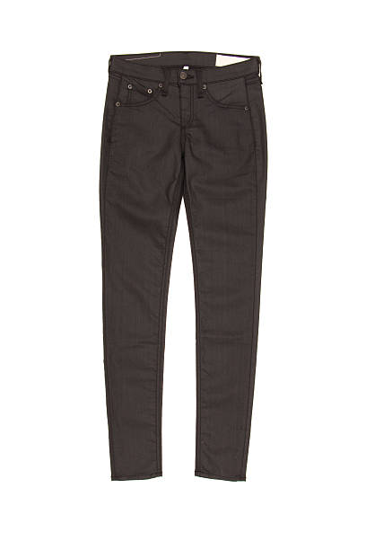 istock black jeans, pants on a white background 613658450