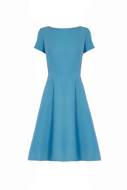 istock blue dress isolated on white 613659050