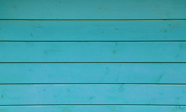 istock Blue vintage grunge painted wooden planks panel 613661538