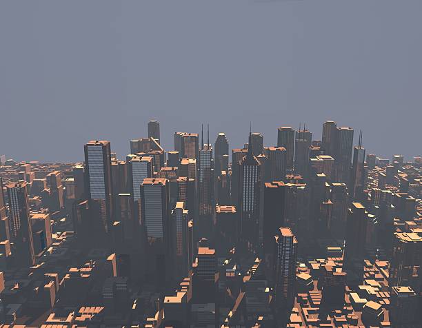 istock 3D model of city.3D rendering illustration. 613663814