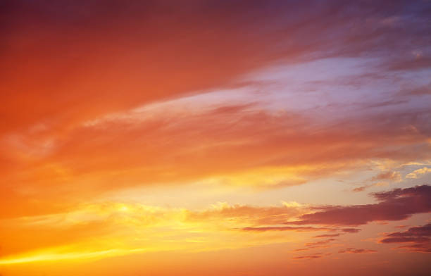 istock Fiery colorful sunset sky. Beautiful sky. 613664276