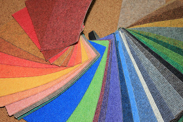 istock Carpet swatches in a shop 613664348