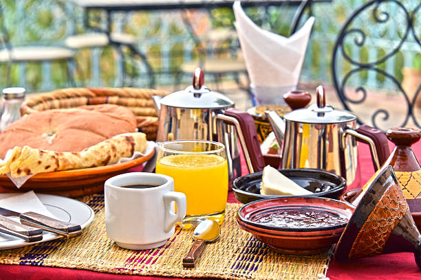 Vacation breakfast for the whole family in Greece, Halkidiki.