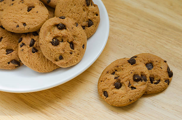 istock Chocochips Cookies In Palte Ready for Eating On Relax Time. 613670824