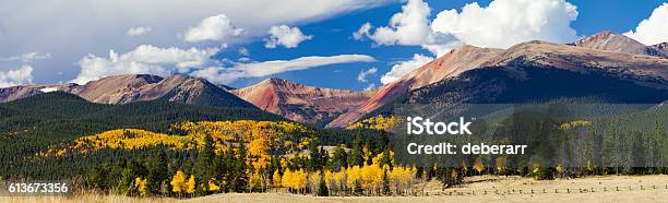 Panoramic Fall Landscape Colorado Rocky Mountains Stock Photo - Download Image Now - Colorado, Mountain, Backgrounds