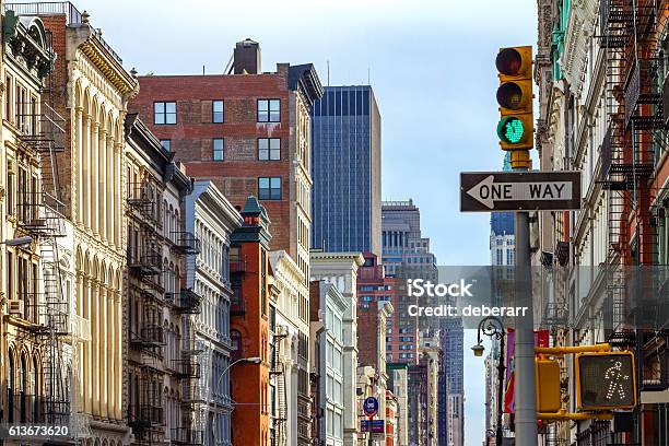 New York City Street Scene In Soho Stock Photo - Download Image Now - New York City, SoHo - New York, New York State