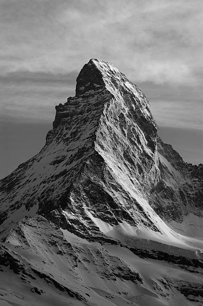 Mountain Matterhorn at dusk, Zermatt, Switzerland