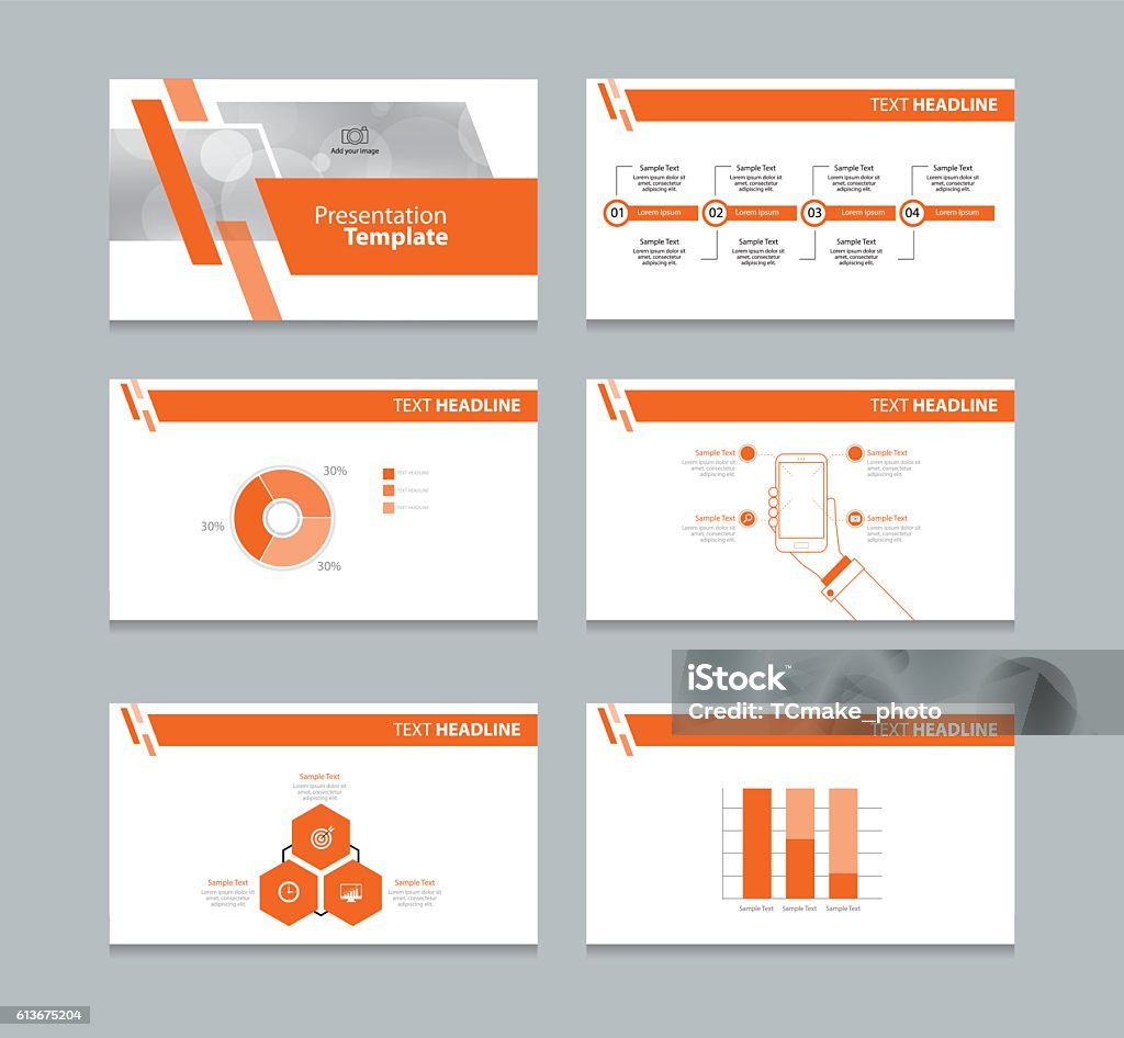 Page Presentation Layout Design Template With Info Graphic Element ...