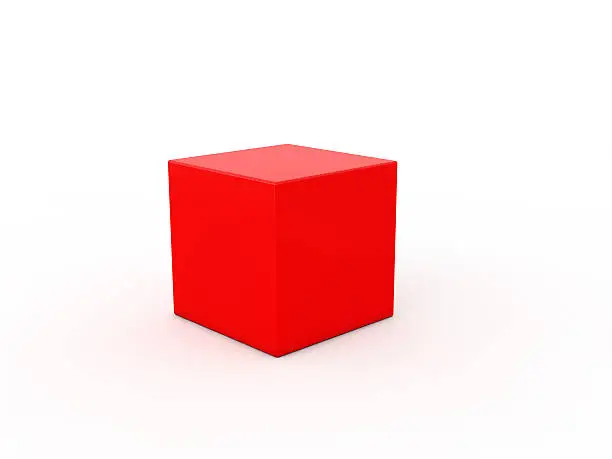 Photo of Cube on white background. 3d illustration