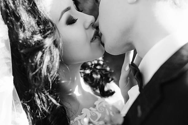 istock Bridal couple close to each other 613677022