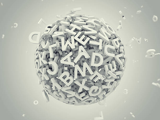 istock Ball of letters, 3d illustration 613677808