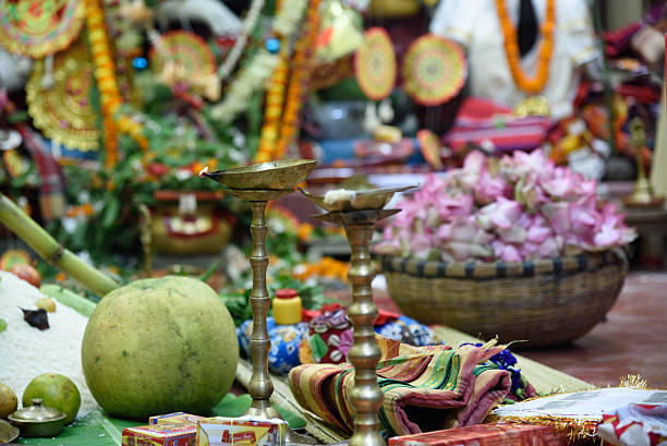 istock Durga Puja, an annual festival at West-Bengal 613680806