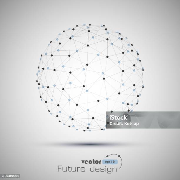 Abstract Geometric Vector Sphere Stock Illustration - Download Image Now - Abstract, Backgrounds, University