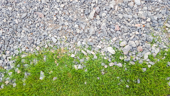green grass and stone  texture background