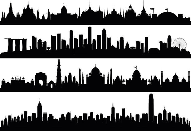 ilustrações, clipart, desenhos animados e ícones de skylines asiáticos (todos os edifícios são completos, detalhados e moveveis) - friday mosque