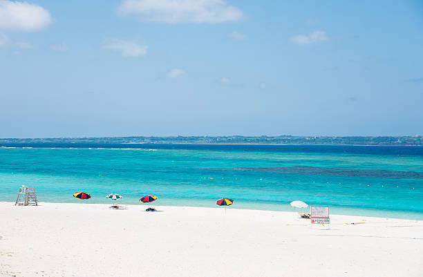 Cobalt blue of the sea and the sky, Minnajima Island, okinawa, japan