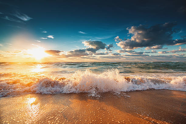 Beautiful sunrise over the sea