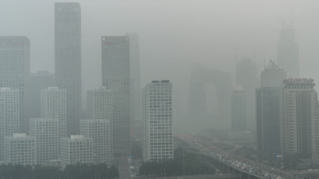 Time Lapse- Cityscape of Beijing in air pollution
