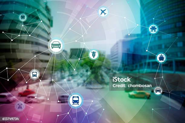 Modern Cityscape And Various Transportation Network Stock Photo - Download Image Now