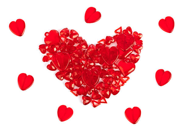 istock Heart made of decorative hearts 613751100