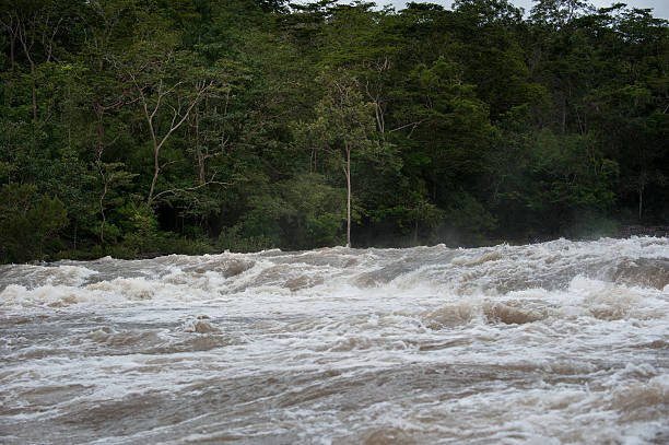 istock Flash flood-Flash flood in Thailand. 613753562