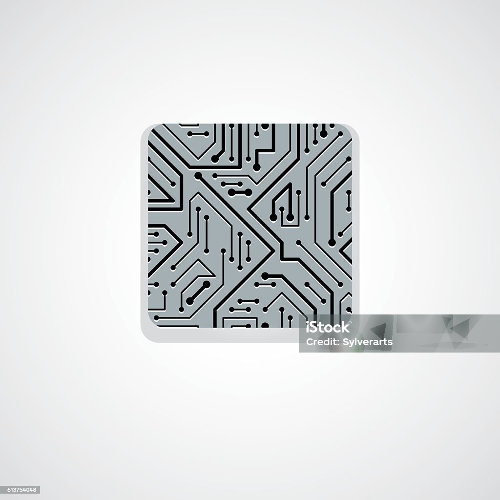 Cpu Vector Side View Vector Technology Cpu Design With Square Microprocessor Scheme Stock ...