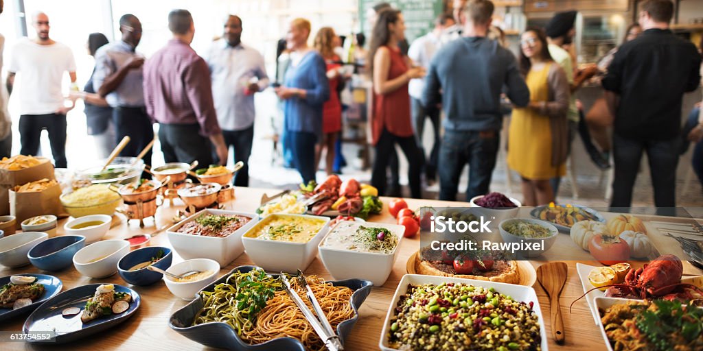 Buffet Dinner Dining Food Celebration Party Concept Buffet Stock Photo