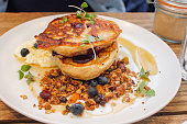 Healthy blueberry pancake