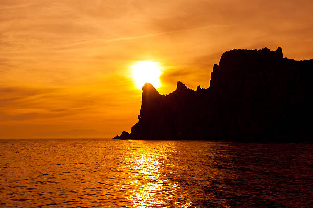 istock Beautiful sunset on the Black Sea. 613760638