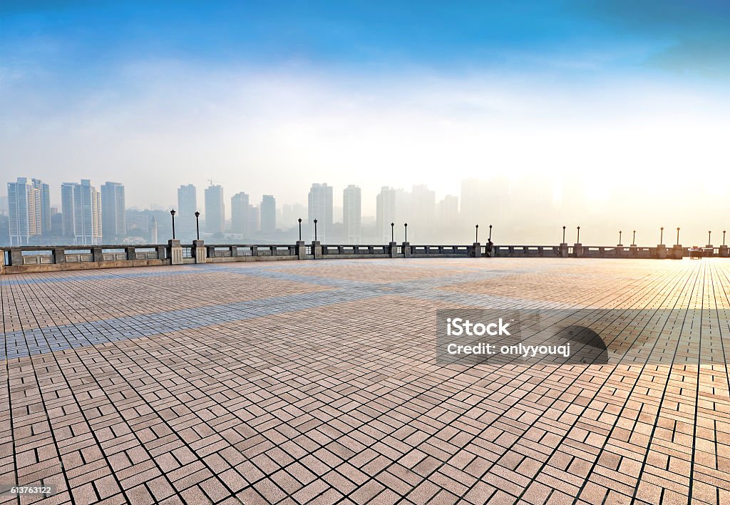 Waterfront Park Modern building exterior with Modern architecture platform Backgrounds Stock Photo