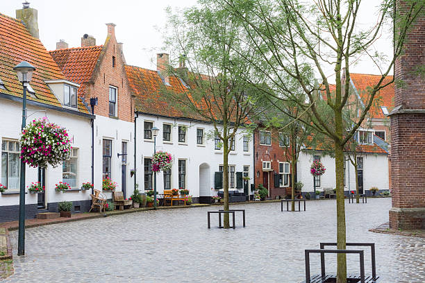 istock Historical church square of Hattem 613767600